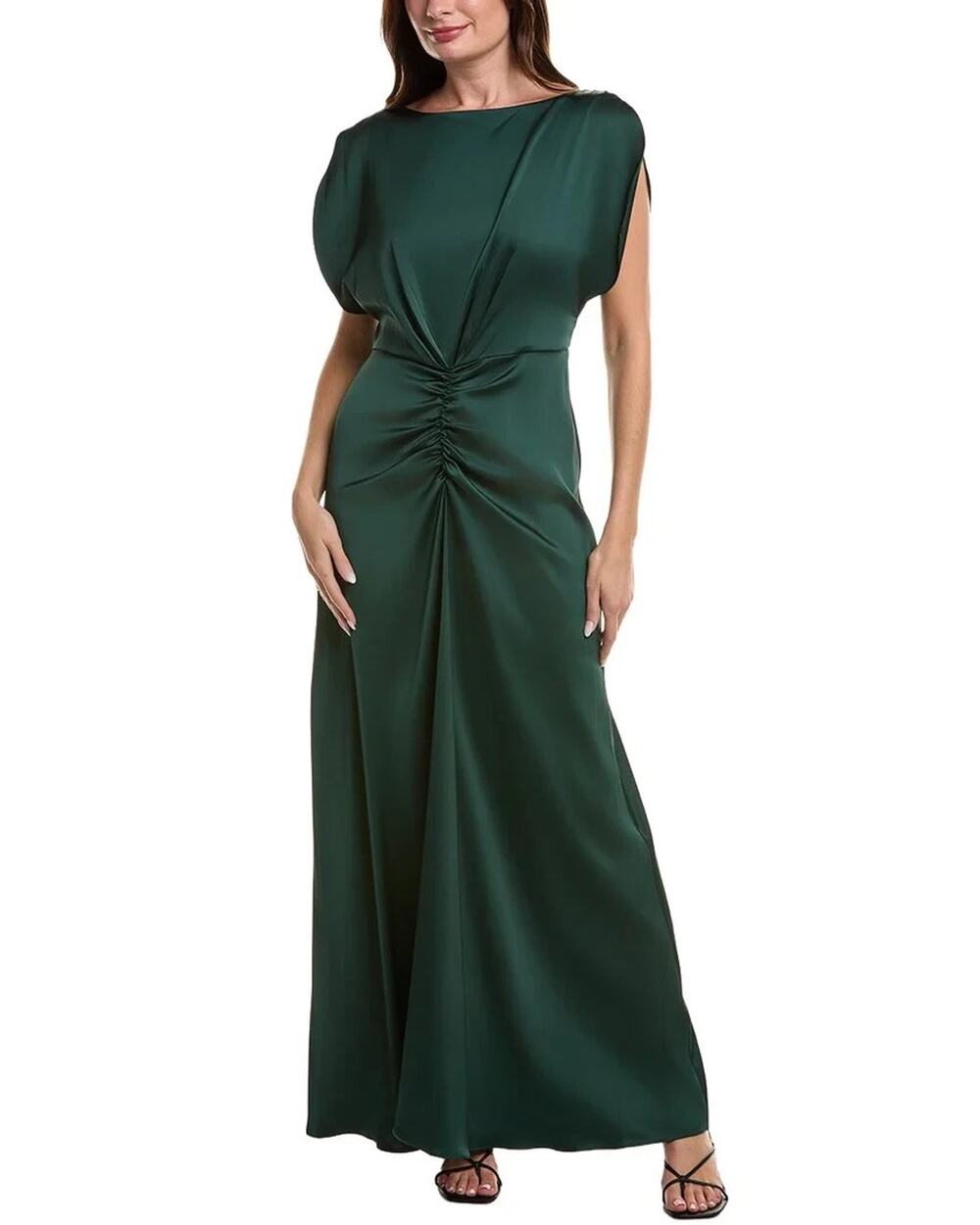 julia jordan Satin Maxi Dress Green Size 2 4099